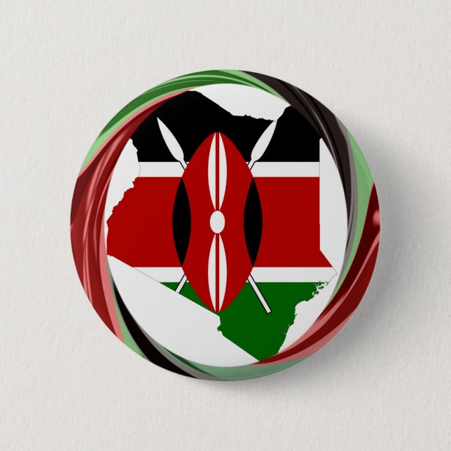 Schöne Kenyan Whirlwind Karte Design Button (Vorderseite)