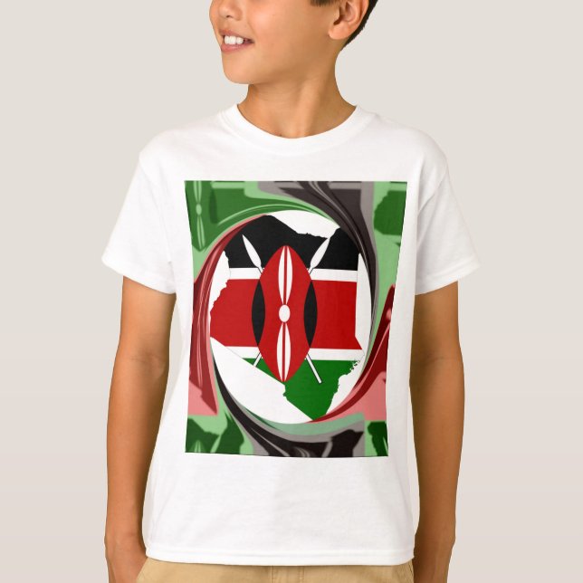 Schöne Kenyan Whirlwind Karte Design T-Shirt (Vorderseite)