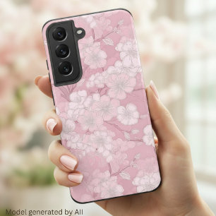 Schöne Kirschblüten-Dekoration - Rosa Floral Samsung Galaxy Hülle