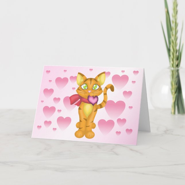 Schöne Kitty Feiertagskarte (Vorderseite)
