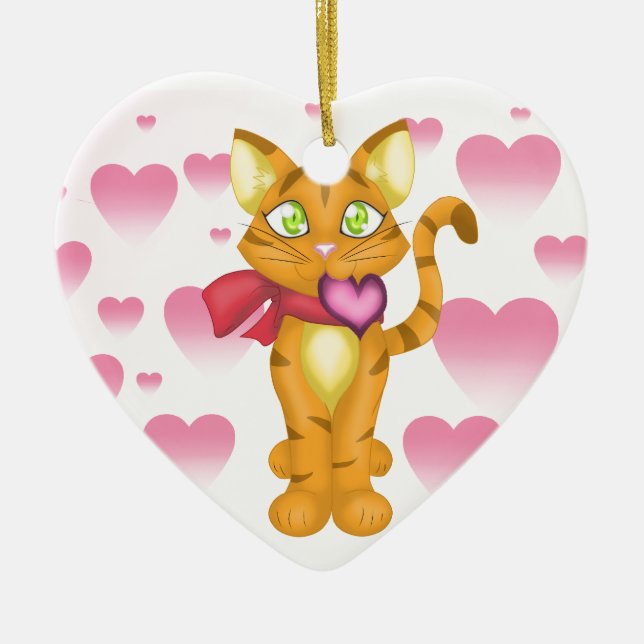 Schöne Kitty Keramikornament (Vorne)