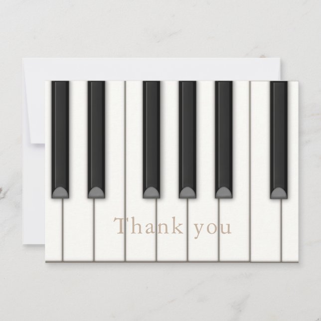 Schöne Klaviertasten Personalisierte Großmusik Mitteilungskarte (Vorderseite)