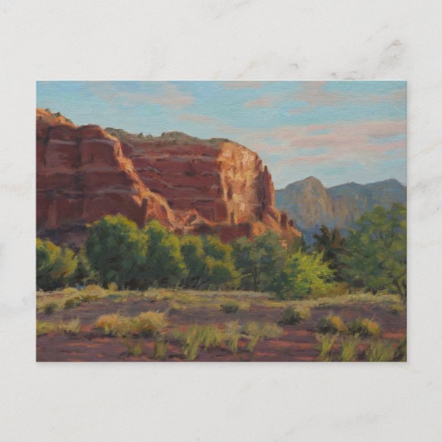 Schöne Klippenlandschaft am frühen Morgen Postkarte (Vorderseite)