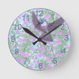 Schöne Kolibri-Uhr Runde Wanduhr