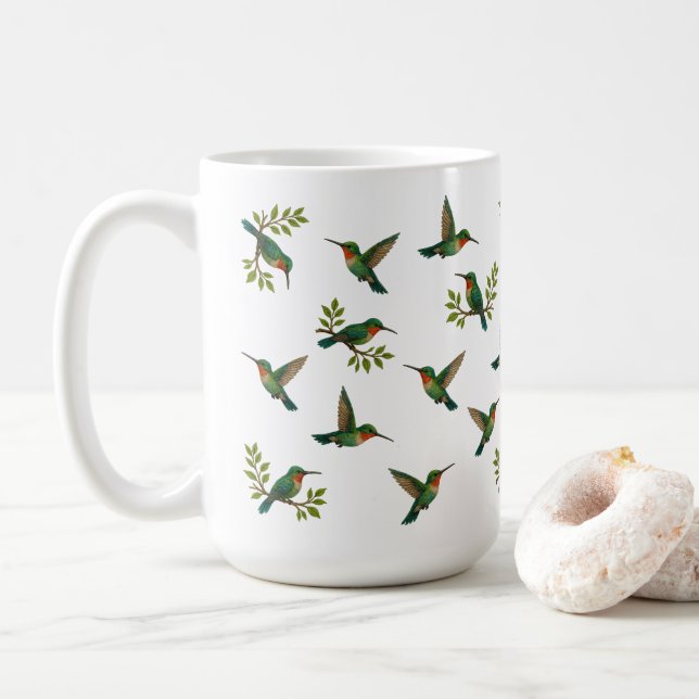 Schöne Kolibris Kaffeetasse (Mit Donut)
