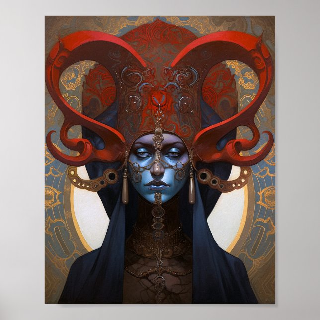 Schöne Königin Fantasy Kunst Poster (Vorne)