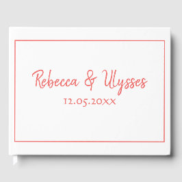 Schöne Korallen und Weiß Gästebuch