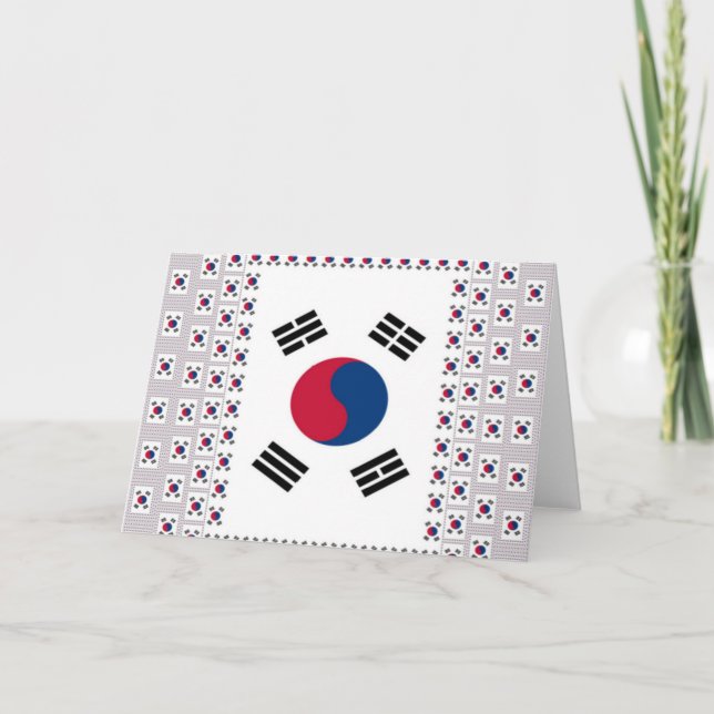 Schöne koreanische Flagge: Eine unendliche Kunst Karte (Vorderseite)
