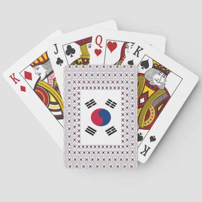 Schöne koreanische Flagge: Eine unendliche Kunst Spielkarten (Rückseite)
