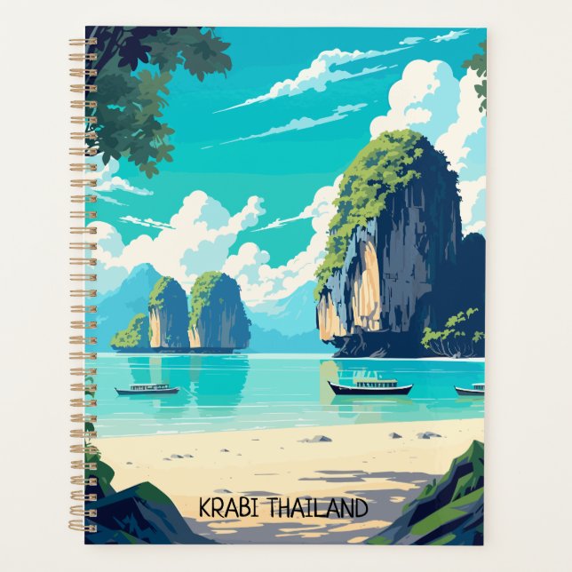 Schöne Krabi Thailand Tropical Paradise Reise Planer (Vorderseite)