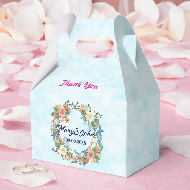 Schöne Kranz Rosa romantische Hochzeit Geschenkschachtel (Hochzeit)