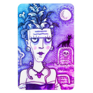 SCHÖNE KREEPIE FRANKENELLA MONSTER, GRAVEN, CAT MAGNET