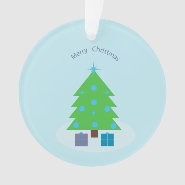 Schöne kreisförmige Verzierung mit Weihnachtsbaum Ornament (Vorderseite)