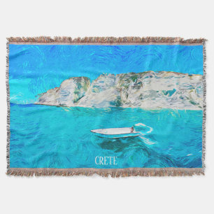 Schöne Kreta Griechenland Ozean Aquarellmalerei Decke