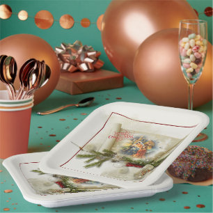 Schöne Krippe individuelle Feiertage Pappteller