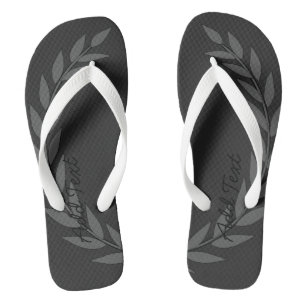 Schöne Kronblatt-Add-Text-gedruckte Schuhe-Sandale Flip Flops