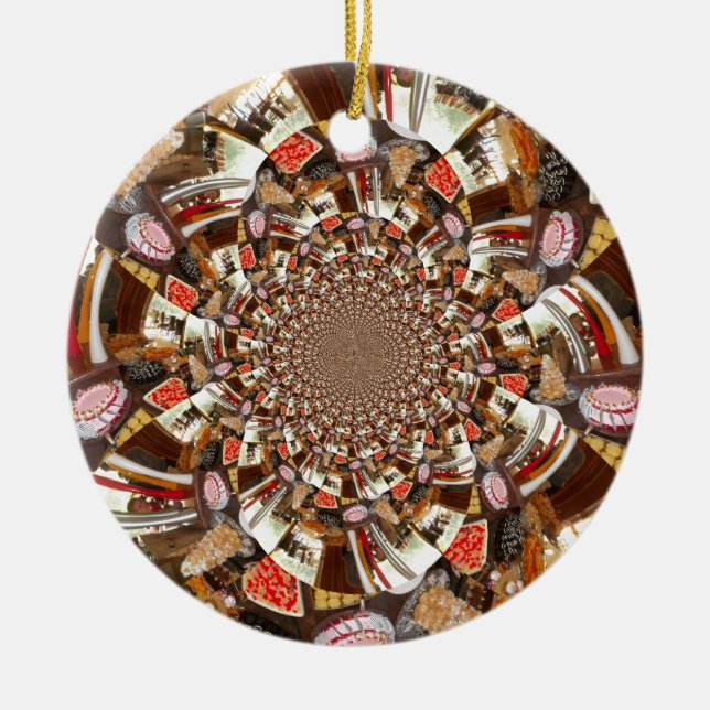 Schöne Kuchen und Desserts Keramik Ornament (Vorne)