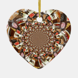 Schöne Kuchen und Desserts Keramikornament