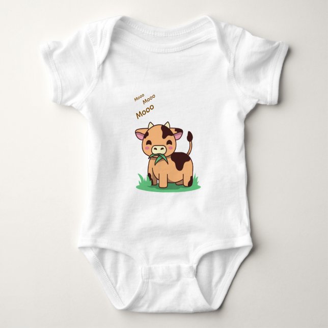 Schöne Kuh Baby Strampler (Vorderseite)