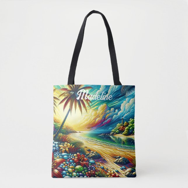 Schöne Kunst | Küstenküche Personalisiert Tasche (Vorderseite)