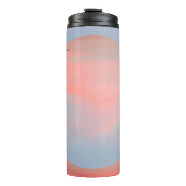Schöne Kunstkollektion mit schönem Himmelsuntergan Thermosbecher (Vorderseite)