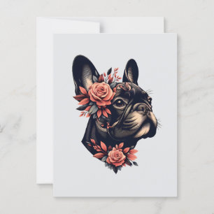 Schöne künstlerische Frenchie Postkarte
