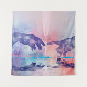Schöne Kunstmalerei, surrealistische handbemalte H Wandteppich