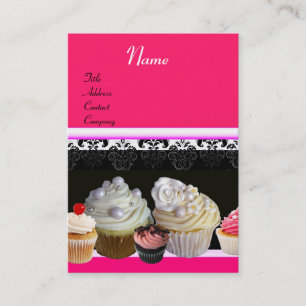SCHÖNE KUPCAKES WESERT SHOP, Pink Fuchsia Red Visitenkarte