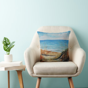 Schöne Küstenlandschaft Kunst, Dichtung und Musik Kissen