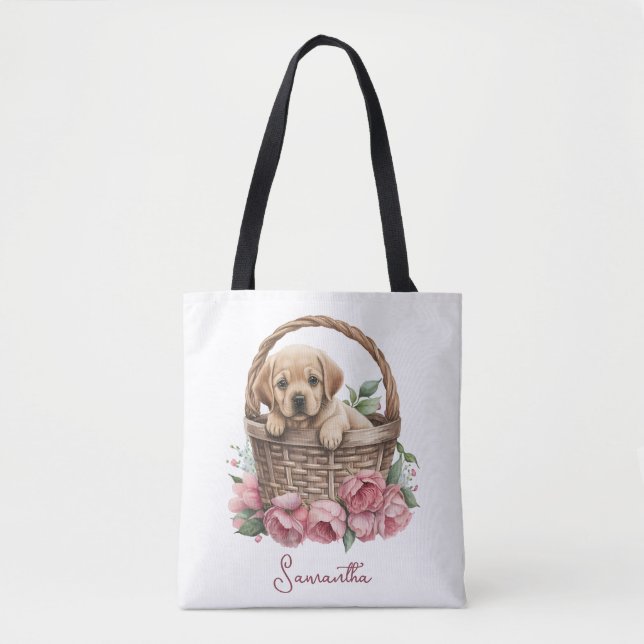 Schöne Labrador Retriever Puppy Tasche (Vorderseite)