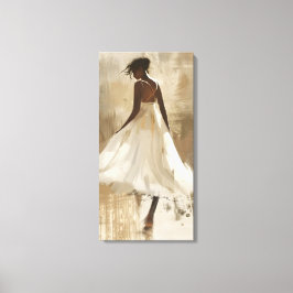 Schöne Lady in White Dress Ästhetische Leinwand Ku