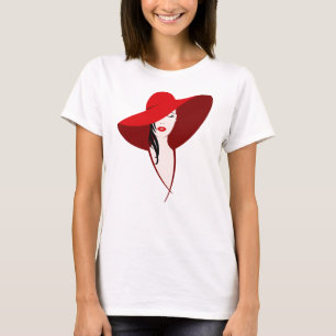 Schöne Lage im Brim-T-Shirt T-Shirt