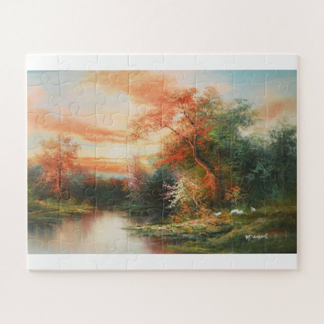 Schöne Landschaft bei Sonnenuntergang (Horizontal)
