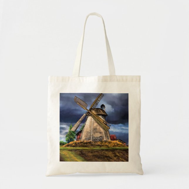 Schöne Landschaft der niederländischen Windmühle - Tragetasche (Vorne)