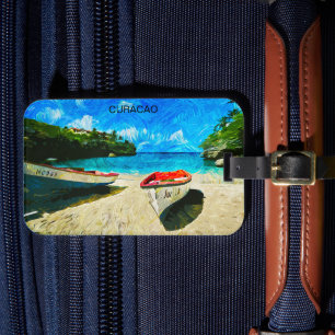 Schöne Landschaft der tropischen Insel Curacao Gepäckanhänger