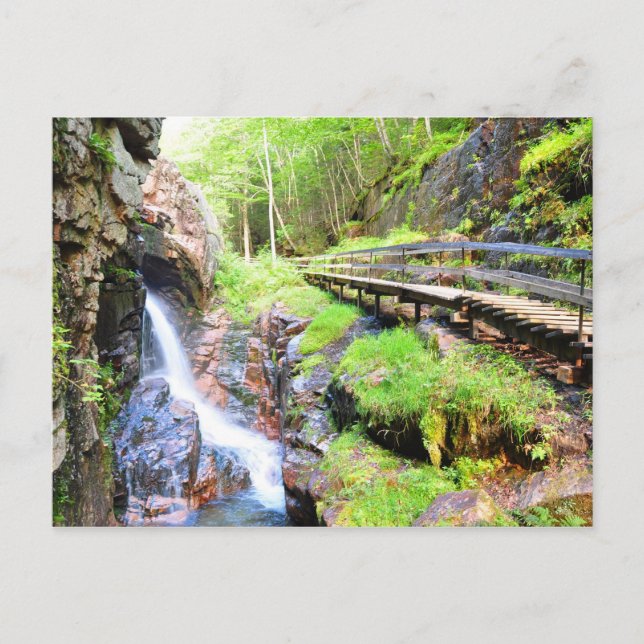 Schöne Landschaft des natürlichen Wasserfalls NH P Postkarte (Vorderseite)