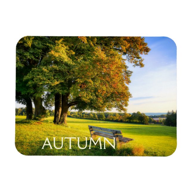 Schöne Landschaft im Herbst Magnet (Horizontal)