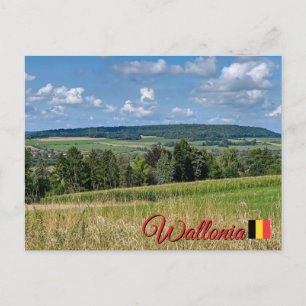 Schöne Landschaft in Wallonien, Reise Feiertagspostkarte