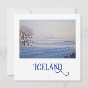 Schöne Landschaft Islands Kunstkarte Feiertagskarte