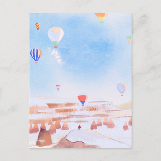 Schöne Landschaft Kappadokien Heißluftballon Postkarte (Vorderseite)
