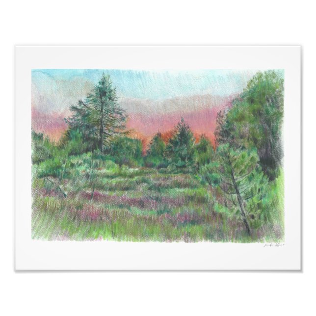 Schöne Landschaft Kunst, Dichtung und Musik Fotodruck (Vorne)