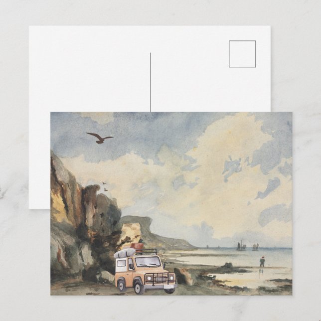 Schöne Landschaft mit Blick auf das Wasser Postkarte (Vorne/Hinten)
