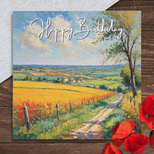Schöne Landschaft Sommer Landschaft Geburtstag Karte