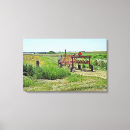 Schöne Landschaft und Traktoren Kunst, Kultur und  Leinwanddruck
