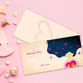 Schöne Landschaft Valentine Frauenkarte Feiertagskarte