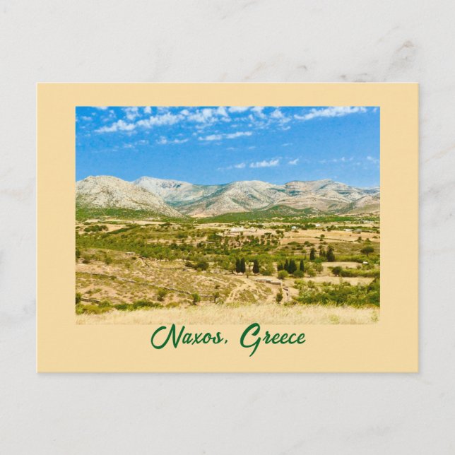 Schöne Landschaft von Naxos, Griechenland Postkarte (Vorderseite)