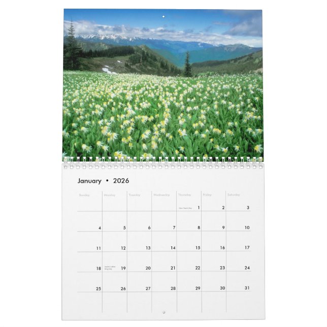 Schöne Landschaften der Welt Kalender (Jan 2026)