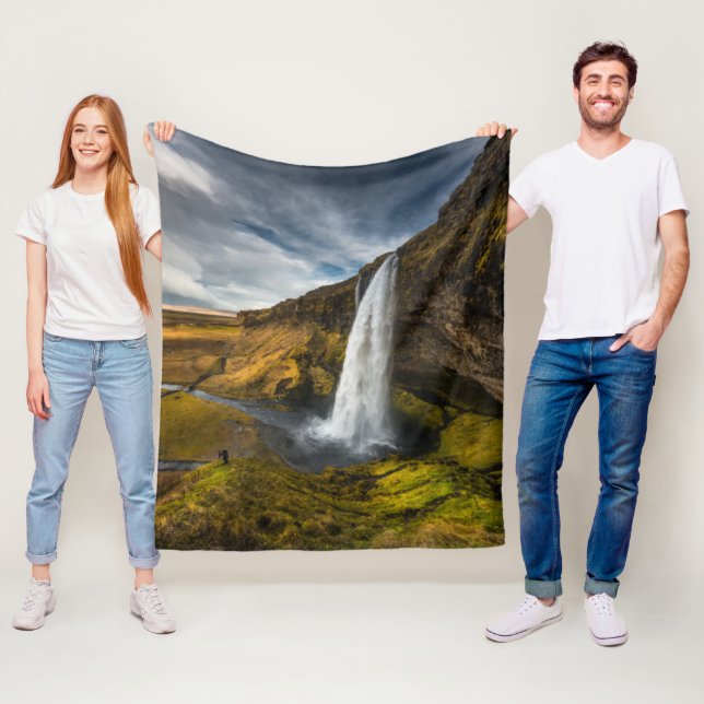 Schöne Landschaftsansicht von Seljalandsfoss Fleecedecke (Beispiel)