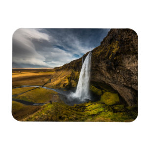Schöne Landschaftsansicht von Seljalandsfoss Magnet