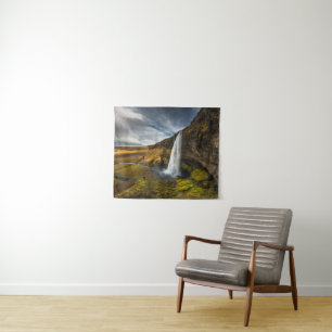 Schöne Landschaftsansicht von Seljalandsfoss Wandteppich